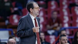 Coach Mazzon e Miccoli post Reyer - Gyor